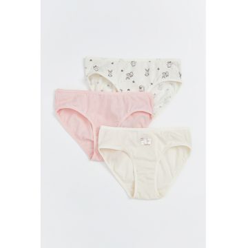 Set de chiloti din bumbac cu imprimeu - 3 perechi