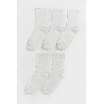 Set de sosete cu model uni - 5 perechi