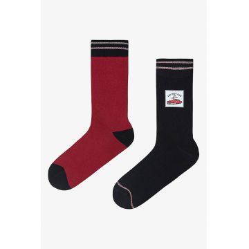 Set de sosete lungi cu aplicatie grafica - 2 perechi