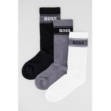 Set de sosete lungi cu detaliu logo - 3 perechi
