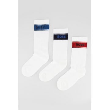 Set de sosete lungi cu detaliu logo - 3 perechi