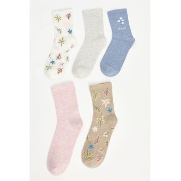 Set de sosete lungi cu model - 5 perechi