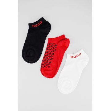 Set de sosete pana la glezna cu imprimeu logo - 3 perechi