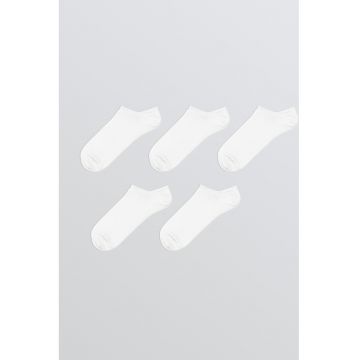 Set de sosete pana la glezna cu mode uni - 5 perechi