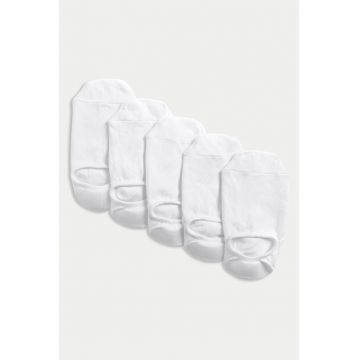 Set de sosete pana la glezna cu model uni - 5 perechi