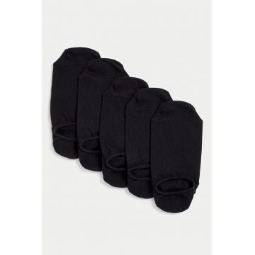 Set de sosete pana la glezna cu model uni - 5 perechi