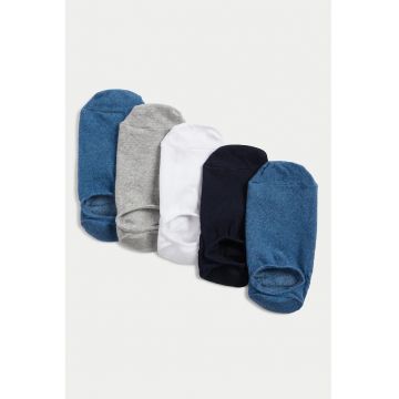Set de sosete pana la glezna din amestec de bumbac - 5 perechi