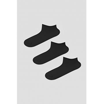Set de sosete scurte cu model uni - 3 Perechi