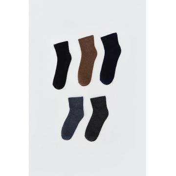 Set de sosete scurte uni - 5 perechi