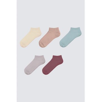 Set de sosete scurte uni - 5 perechi