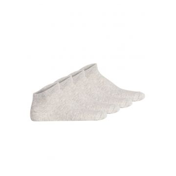 Set de sosete scurte unisex cu model uni - 4 perechi