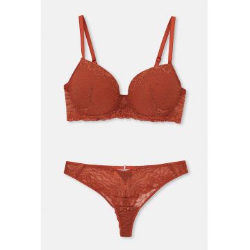 Set de sutien si chiloti cu dantela - 2 piese