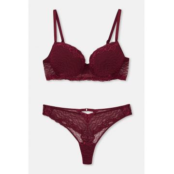 Set de sutien si chiloti cu dantela - 2 piese