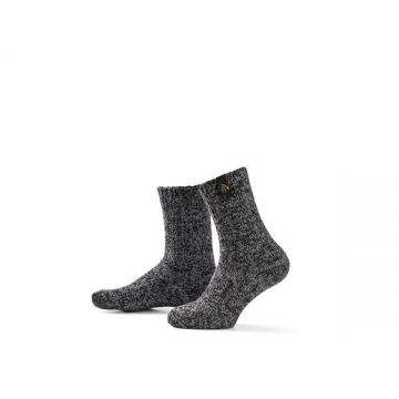 Sosete barbati din lana de oaie, culoare gri antracit, lungime medie, marime 42-46, felicitare de sezon