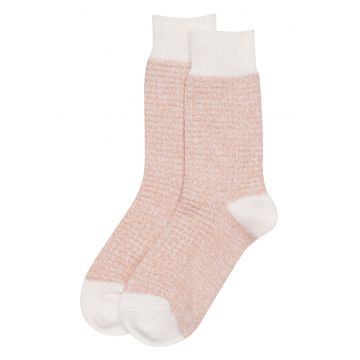 Sosete dama  lungi - roz murdar - bumbac - imprimeu uni