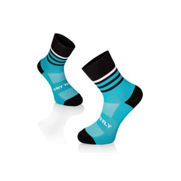 Sosete pentru alergat RUNNING MICROLON SOCKS Turquoise - Black