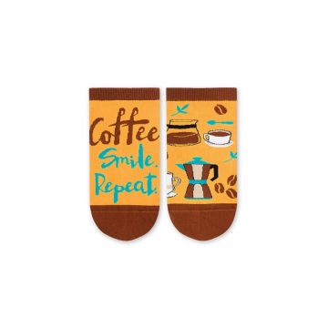 Sosete scurte - bumbac organic ARTY SOCKS Sneaker Coffee