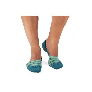 Sosete tip talpici INVISIBLE ORGANIC SOCKS Lines Turquoise