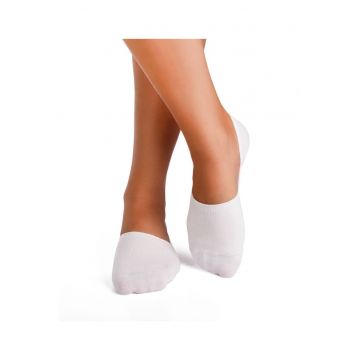Sosete tip talpici INVISIBLE ORGANIC SOCKS White