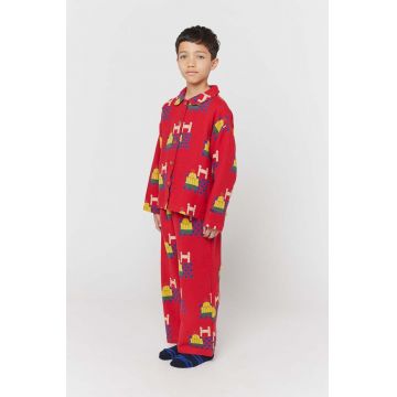 Bobo Choses pijama copii culoarea rosu, modelator