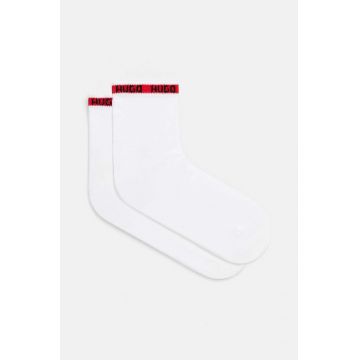 HUGO sosete 2-pack barbati, culoarea alb