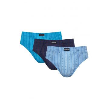 Set 3 perechi chiloti pentru barbati -  Bumbac - Albastru