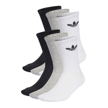 Set de sosete lungi unisex cu detaliu logo - 6 perechi