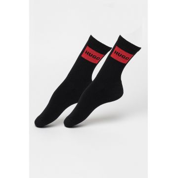 Set de sosete scurte cu imprimeu logo - 2 perechi