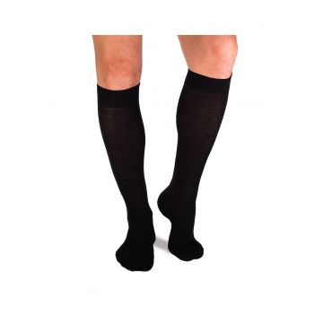 Sosete fine lungi 3/4 din Lana Negru