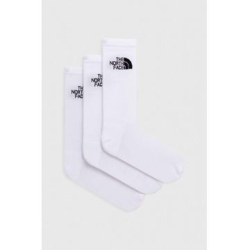 The North Face sosete 3-pack barbati, culoarea alb