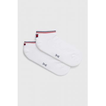 Tommy Jeans sosete 2-pack culoarea alb