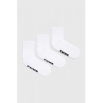 Vans sosete 3-pack culoarea alb, VN000FV7WHT1