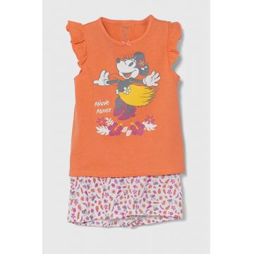 zippy set de pijama de bumbac pentru copii x Disney culoarea portocaliu, modelator