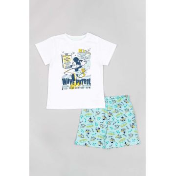 zippy set de pijama de bumbac pentru copii x Disney culoarea turcoaz, modelator