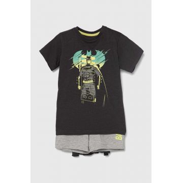 zippy set de pijama de bumbac pentru copii x Warner Bros culoarea gri, modelator