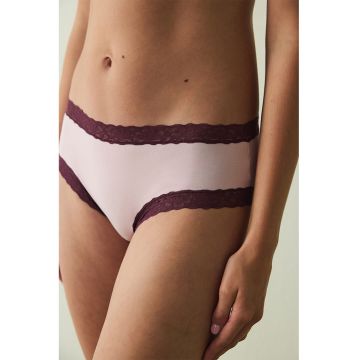 Chiloti hipster cu insertii din dantela