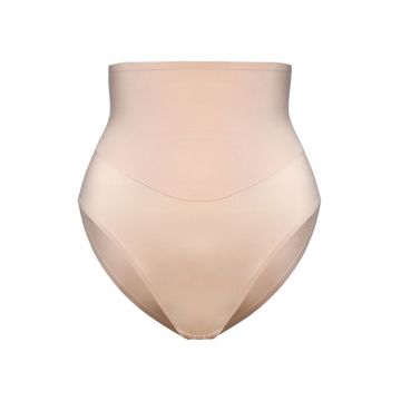 Chiloti modelator cu talie inalta - Bej Silky