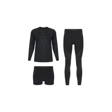 Lenjerie termica pentru barbati -  Elastan/Poliester/Poliamida - Negru