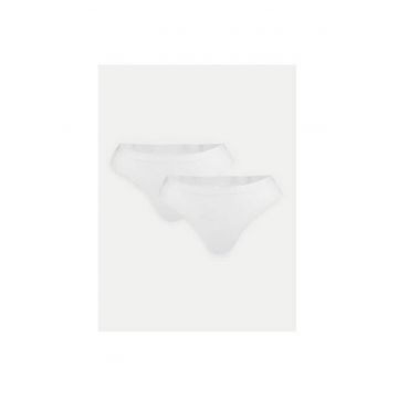 Set 2 perechi chiloti dama -  Alb