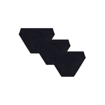 Set 3 perechi chiloti barbati -  Bumbac/Elastan - Negru