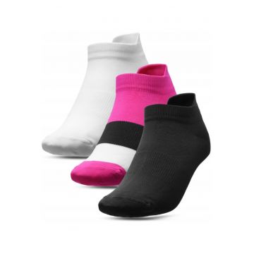 Set 3 perechi de sosete dama - Negru/Alb/Roz