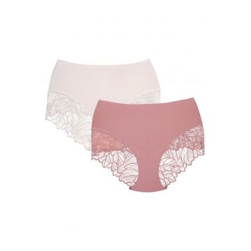 Set de 2 Chiloti Pansy  Roz murdar crem