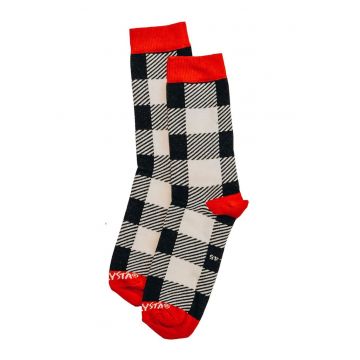 Sosete lungi unisex cu model in carouri