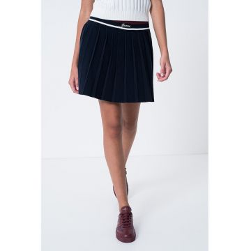 Fusta plisata din amestec de lana