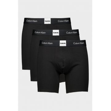 Set de boxeri cu banda contrastanta in talie - 3 pereche