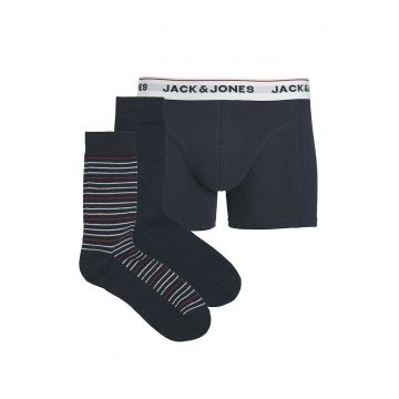 Set de boxeri cu banda logo si sosete lungi