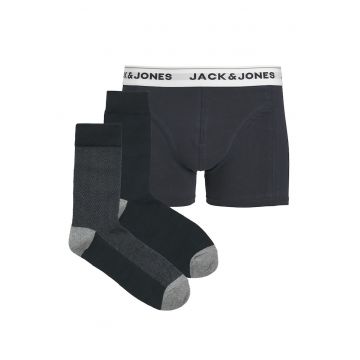 Set de boxeri cu banda logo si sosete lungi