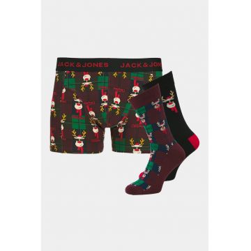 Set de boxeri cu tematica de Craciun si sosete