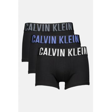 Set de boxeri din amestec de bumbac cu banda logo in talie - 3 perechi