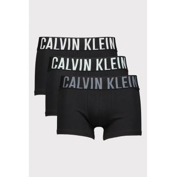 Set de boxeri din amestec de bumbac cu banda logo in talie - 3 perechi